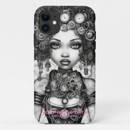 STEAMPUNK FAIRSCHÖNHEIT SCHWARZE WEISSE DIGITALE K Case-Mate iPhone HÜLLE