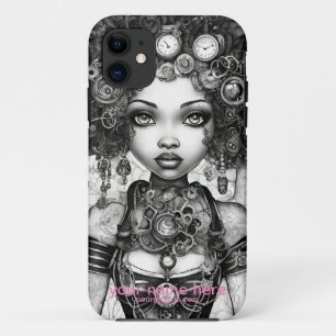 STEAMPUNK FAIRSCHÖNHEIT SCHWARZE WEISSE DIGITALE K Case-Mate iPhone HÜLLE