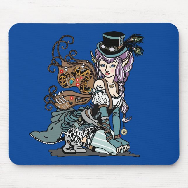 Steampunk Fairy Girl Mousepad (Vorne)