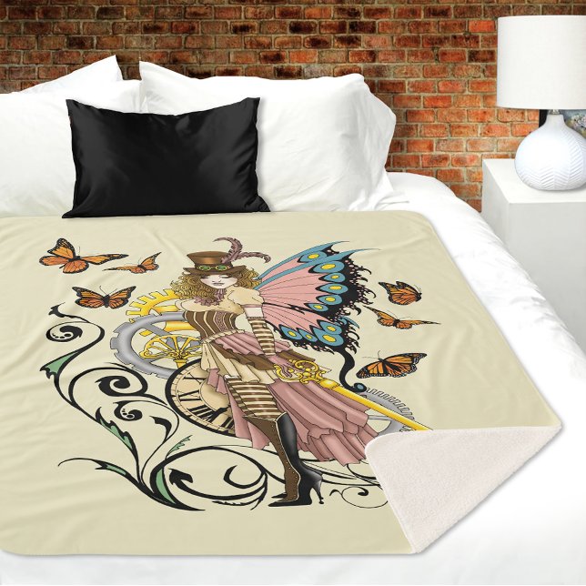 Steampunk Fairy Yellow Clock Gears Sherpadecke (Von Creator hochgeladen)