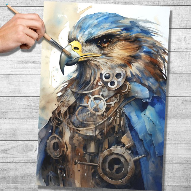 Steampunk Falcon 4 Decoupage Paper Seidenpapier (Von Creator hochgeladen)