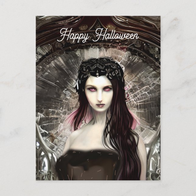 Steampunk Fallen Angel | Dunkle Kunst Postkarte (Vorderseite)