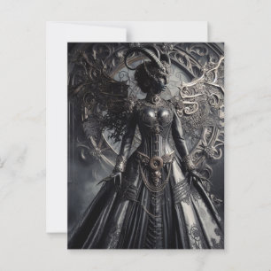 Steampunk Fantasy Darkness Demon Mode Postkarte