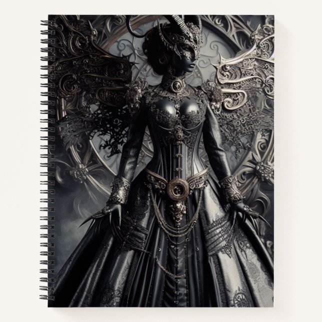 Steampunk-Fantasy-Dunkelheit-Dämonen-Mode  Notizbuch (Vorderseite)