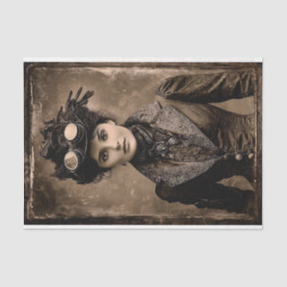 Steampunk Fantasy Frau Foto Styl DX4R Decoupage Seidenpapier
