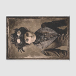 Steampunk Fantasy Woman Photo Styl DX4L Decoupage Seidenpapier