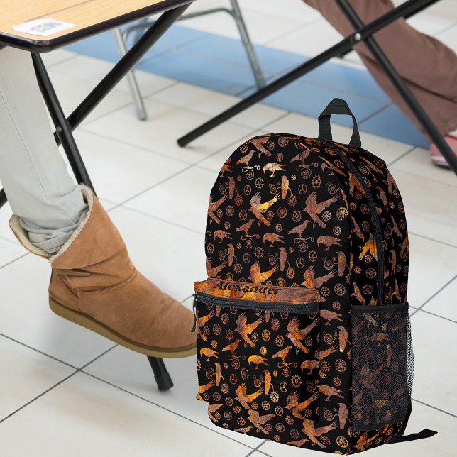 Steampunk farbenfrohe, rostende Gänse und kreuzen  Bedruckter Rucksack (Von Creator hochgeladen)