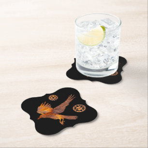 Steampunk - farbenfrohe, rostfreie Keule und Gears Untersetzer