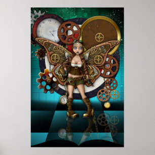 Steampunk feenhafte Plakat-Fantasie-Kunst Poster