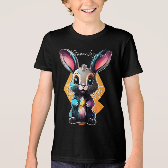 Steampunk Feline Tri-Blend Shirt (Vorderseite)