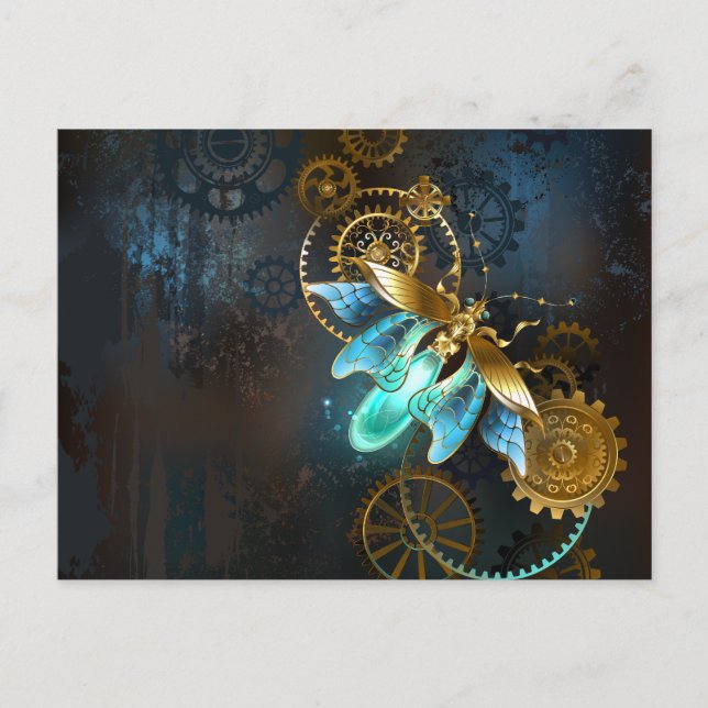 Steampunk Firefly Ankündigungspostkarte (Vorderseite)