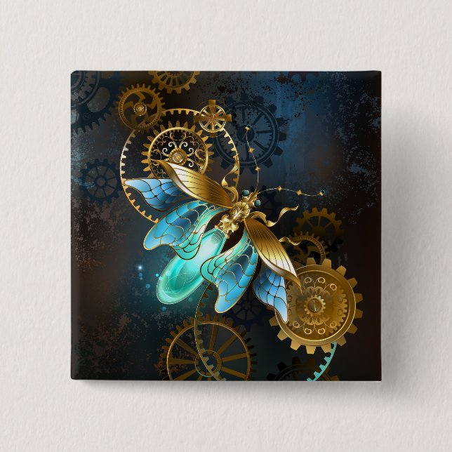 Steampunk Firefly Button (Vorderseite)