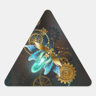 Steampunk Firefly Dreieckiger Aufkleber