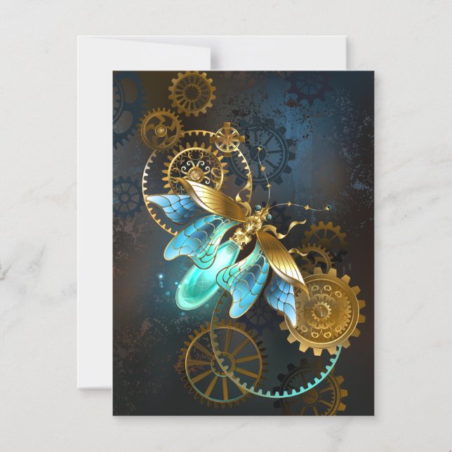 Steampunk Firefly Magneteinladung (Vorderseite)