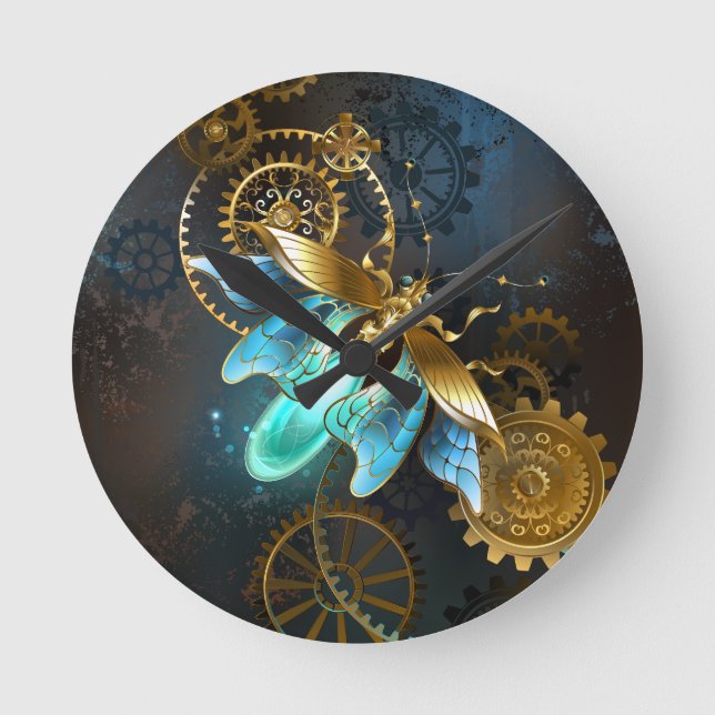 Steampunk Firefly Runde Wanduhr (Vorderseite)