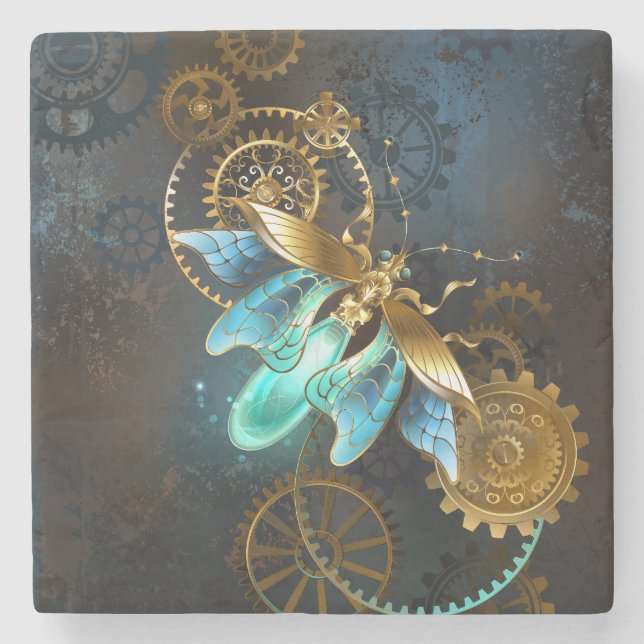 Steampunk Firefly Steinuntersetzer (Vorderseite)
