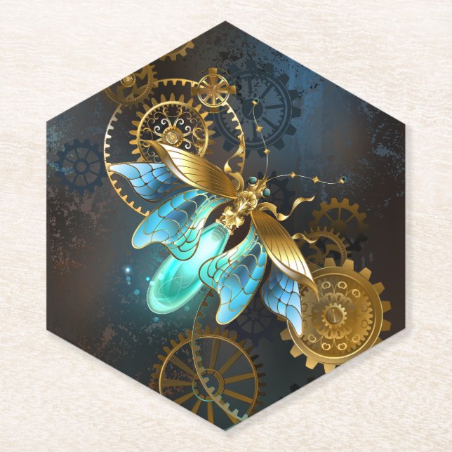 Steampunk Firefly Untersetzer (Vorderseite)