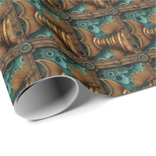 Steampunk-Fische 1 von 3 PP 574 Geschenkpapier