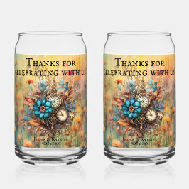 Steampunk Floral Custom Wedding Dosenglas