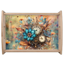 Steampunk Floral Serviertablett