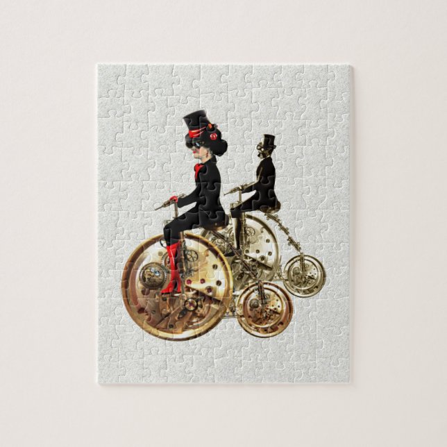 Steampunk-Frau Penny farthings-Geschenke von Leah  (Vertikal)