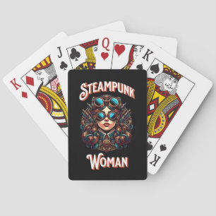 Steampunk-Frau Spielkarten