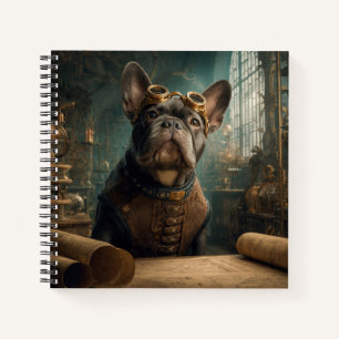 Steampunk Frenchie (Edition 2) - Deluxe Spiral Notizbuch