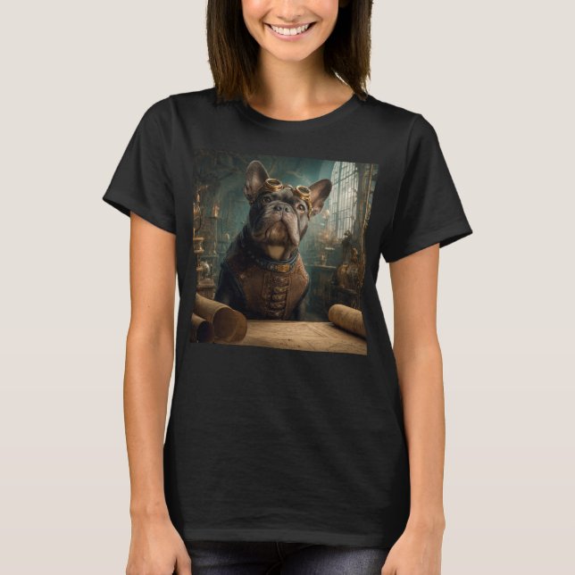 Steampunk Frenchie (Edition 2) - Women's Basic  T-Shirt (Vorderseite)