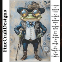 Steampunk Frosch in besten blauen Kleidern R6F Dec
