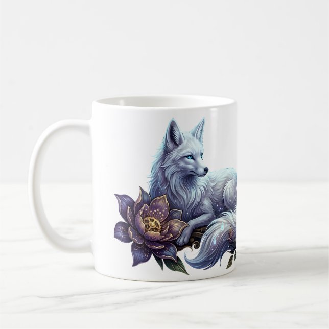 Steampunk-Fuchs-Hochzeitsrahmen.  Kaffeetasse (Links)