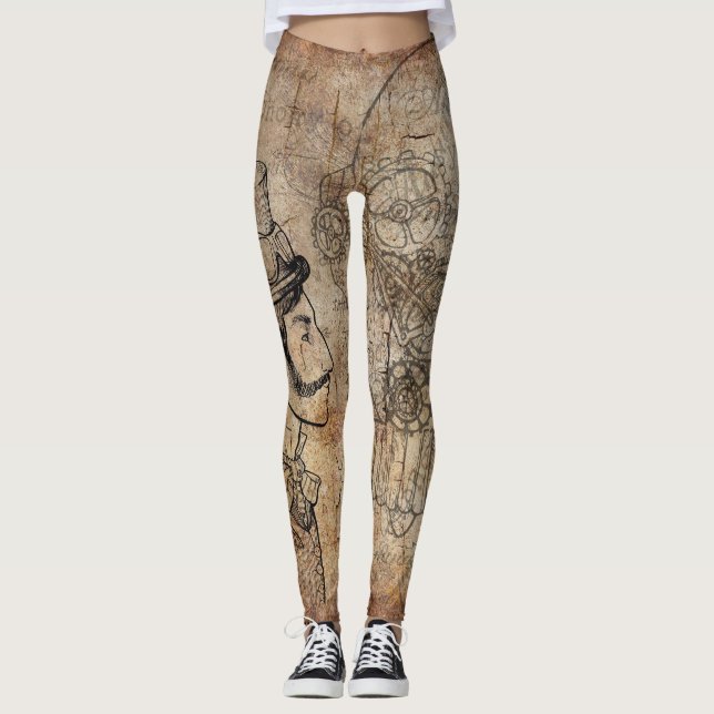 Steampunk Gangkunst Leggings (Vorderseite)