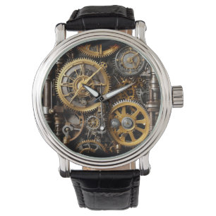 Steampunk-Gear und Lever-Motor Armbanduhr