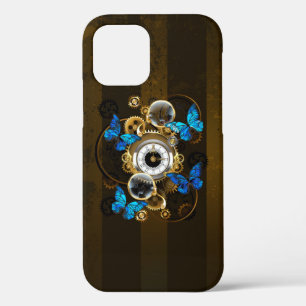 Steampunk Gears and Blue Butterflies Case-Mate iPhone Hülle