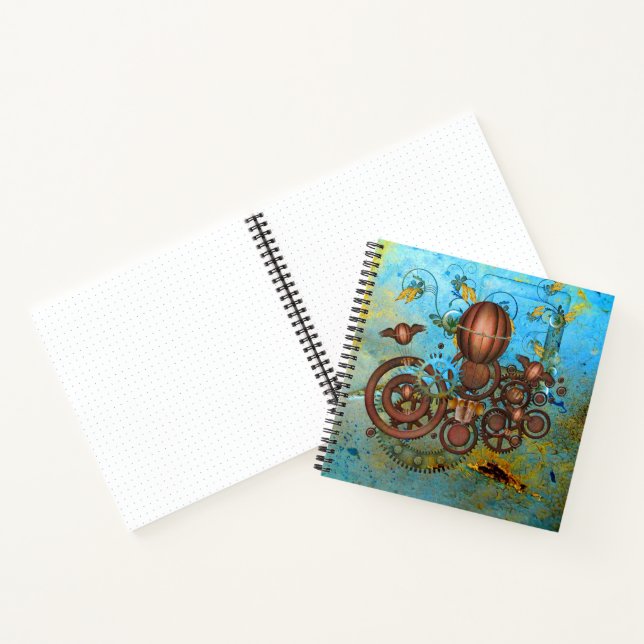 Steampunk Gears Collage Sketch Notizbuch (Innenseite)