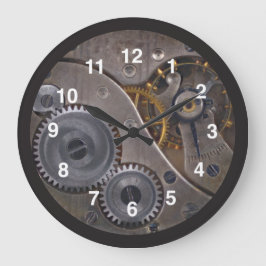 Steampunk Gears fun fAb cool Large Clock Große Wanduhr