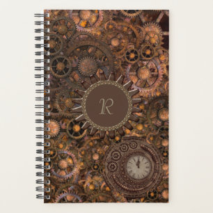Steampunk Gears Mit Monogramm Planer