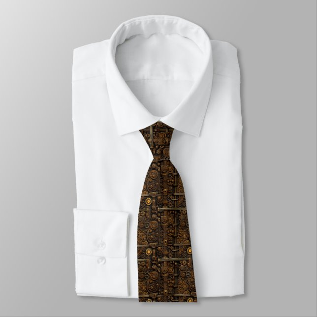 Steampunk Gears Neck Tie Krawatte (Gebunden)