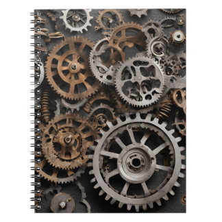 Steampunk-Gears-Notebook - Vintages Industriedesig Notizblock