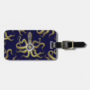 Steampunk Gears Octopus Kraken Gepäckanhänger