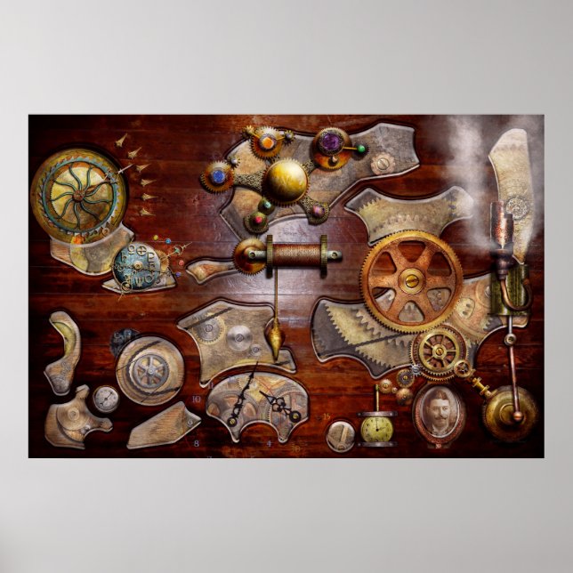Steampunk - Gears - Reverse Engineering Poster (Vorne)
