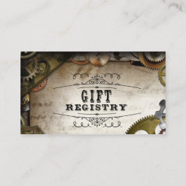 Steampunk Gears Victorian Mariage Cartes d'immatri