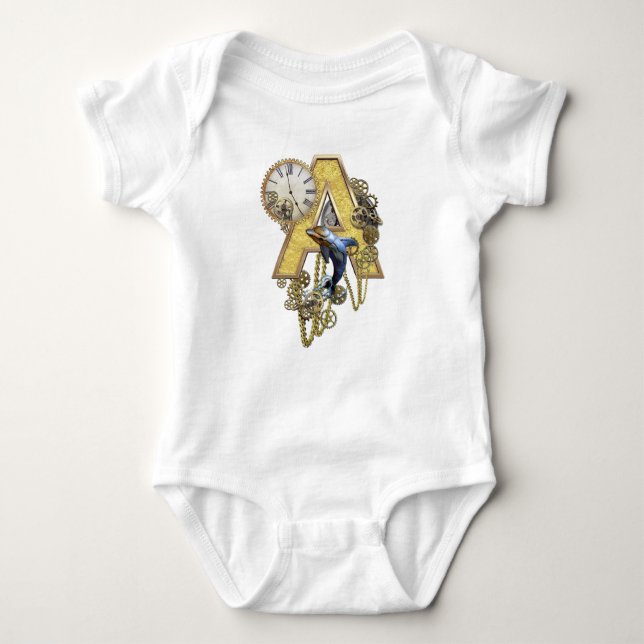 Steampunk-Geburtstagsbrief A Baby Strampler (Vorderseite)