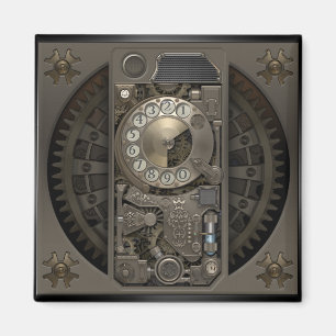 Steampunk Gerät - Drehskala-Telefon Magnet