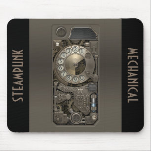 Steampunk Gerät - Drehskala-Telefon Mousepad