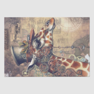 Steampunk Giraffe Animal Seidenpapier