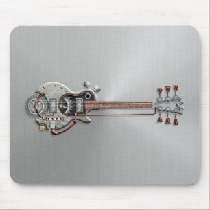 Steampunk Gitarre auf Stahl Mousepad