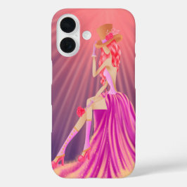 Steampunk Glamour iPhone 16 Case - Stardust & Gold