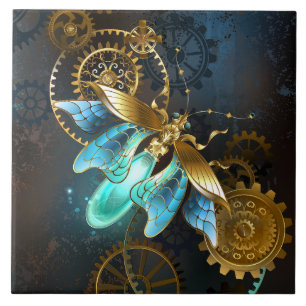 Steampunk Glühwürmchen Fliese