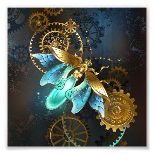 Steampunk-Glühwürmchen Fotodruck