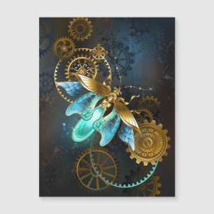 Steampunk-Glühwürmchen Magnetkarte